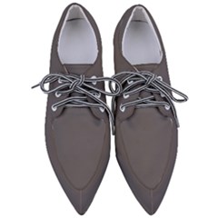 Carbon Grey Pointed Oxford Shoes by FabChoice