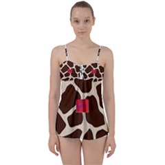 Palm Tree Babydoll Tankini Set by tracikcollection