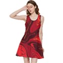 Red Vivid Marble Pattern 15 Inside Out Racerback Dress View1