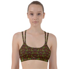 Rainbow Heavy Metal Artificial Leather Lady Among Spring Flowers Line Them Up Sports Bra by pepitasart