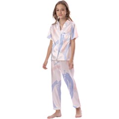 Marble Stains  Kids  Satin Short Sleeve Pajamas Set by Sobalvarro