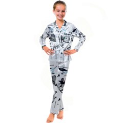 Skater-underground Kid s Satin Long Sleeve Pajamas Set by PollyParadise