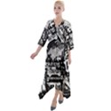 Skater-underground2 Quarter Sleeve Wrap Front Maxi Dress View1