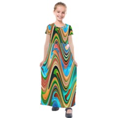 Icecreams Kids  Short Sleeve Maxi Dress by PollyParadise