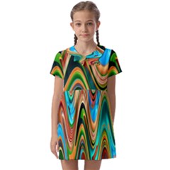 Icecreams2 Kids  Asymmetric Collar Dress by PollyParadise