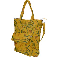 Folk Floral Pattern  Abstract Flowers Surface Design  Seamless Pattern Shoulder Tote Bag by Eskimos