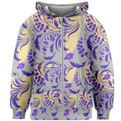 Folk Floral Pattern  Abstract Flowers Surface Design  Seamless Pattern Kids  Zipper Hoodie Without Drawstring by Eskimos