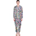 Multicolored Watercolor Stones Hooded Jumpsuit (Ladies)  View1