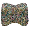 Multicolored Watercolor Stones Velour Head Support Cushion View1