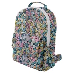 Multicolored Watercolor Stones Flap Pocket Backpack (small) by SychEva