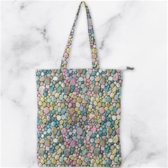 Multicolored Watercolor Stones Double Zip Up Tote Bag by SychEva