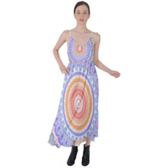 Pretty Pastel Boho Hippie Mandala Tie Back Maxi Dress by CrypticFragmentsDesign