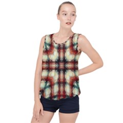 Royal Plaid  Bubble Hem Chiffon Tank Top by LW41021