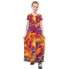 Sun & Water Kids  Short Sleeve Maxi Dress by LW41021