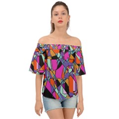 Abstract  Off Shoulder Short Sleeve Top by LW41021