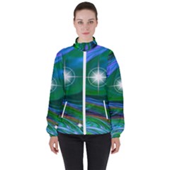 Night Sky Women s High Neck Windbreaker by LW41021