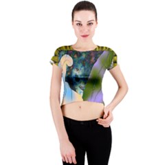 Jungle Lion Crew Neck Crop Top by LW41021