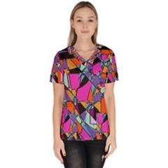 Abstract Women s V-neck Scrub Top by LW41021