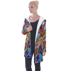 Colored Summer Longline Hooded Cardigan by Galinka