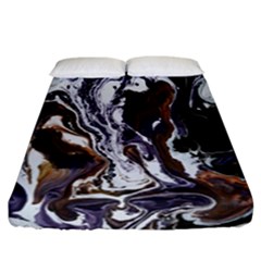 Fluid Patterns Fitted Sheet (california King Size) by kaleidomarblingart