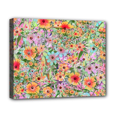 Secretgarden Deluxe Canvas 20  X 16  (stretched) by PollyParadise