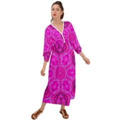 Purple Flower 2 Grecian Style  Maxi Dress by LW323