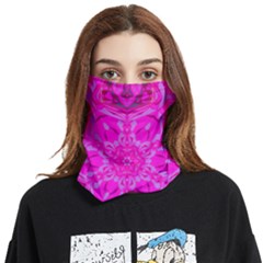 Purple Flower 2 Face Covering Bandana (two Sides) by LW323