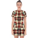 Royal Plaid Drop Hem Mini Chiffon Dress View1