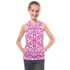 Pink Petals Kids  Sleeveless Hoodie by LW323