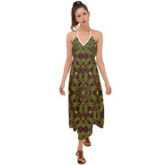 Greenspring Halter Tie Back Dress  by LW323