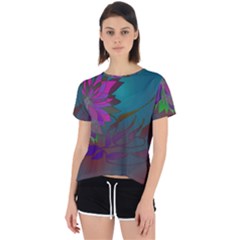 Evening Bloom Open Back Sport Tee by LW323