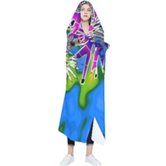 Exotic Flowers In Vase Wearable Blanket by LW323