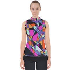 Abstract 2 Mock Neck Shell Top by LW323