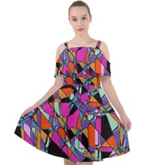 Abstract 2 Cut Out Shoulders Chiffon Dress by LW323