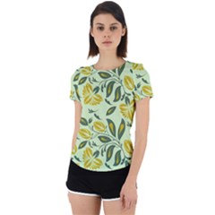 Folk Floral Pattern  Abstract Flowers Surface Design  Seamless Pattern Back Cut Out Sport Tee by Eskimos