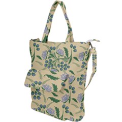 Folk Floral Pattern  Abstract Flowers Surface Design  Seamless Pattern Shoulder Tote Bag by Eskimos