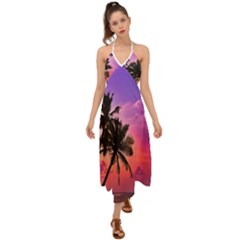 Ocean Paradise Halter Tie Back Dress  by LW323