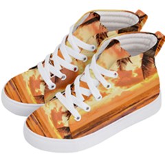 Sunset Beauty Kids  Hi-top Skate Sneakers by LW323