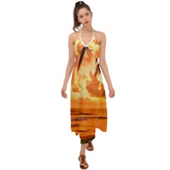 Sunset Beauty Halter Tie Back Dress  by LW323