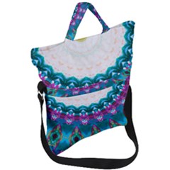 Peacock Fold Over Handle Tote Bag by LW323