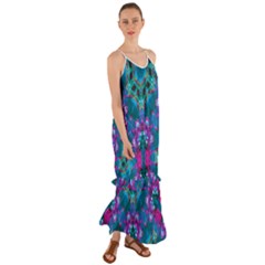 Peacock2 Cami Maxi Ruffle Chiffon Dress by LW323