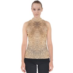 Sparkle Mock Neck Shell Top by LW323