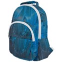 Feathery Blue Rounded Multi Pocket Backpack View1