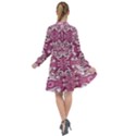 Pink marbling symmetry All Frills Chiffon Dress View2