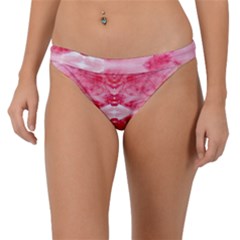 Pink Marbling Ornate Band Bikini Bottom by kaleidomarblingart