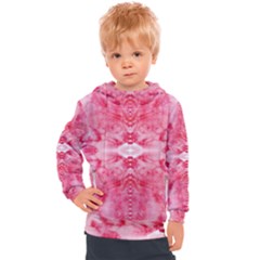 Pink Marbling Ornate Kids  Hooded Pullover by kaleidomarblingart