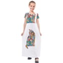 Flower Cat Kids  Short Sleeve Maxi Dress View1