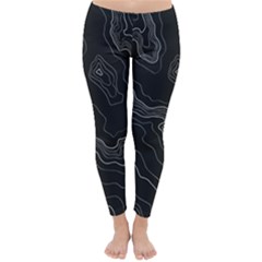 Black Topography Classic Winter Leggings by goljakoff