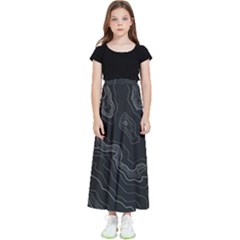 Black Topography Kids  Skirt by goljakoff