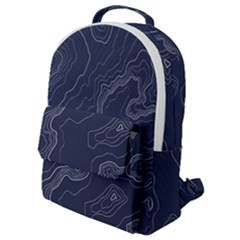 Topography Map Flap Pocket Backpack (small) by goljakoff